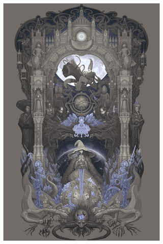 Maidens of Moonlight (Print) - by Meat Bun - 24x36 inches