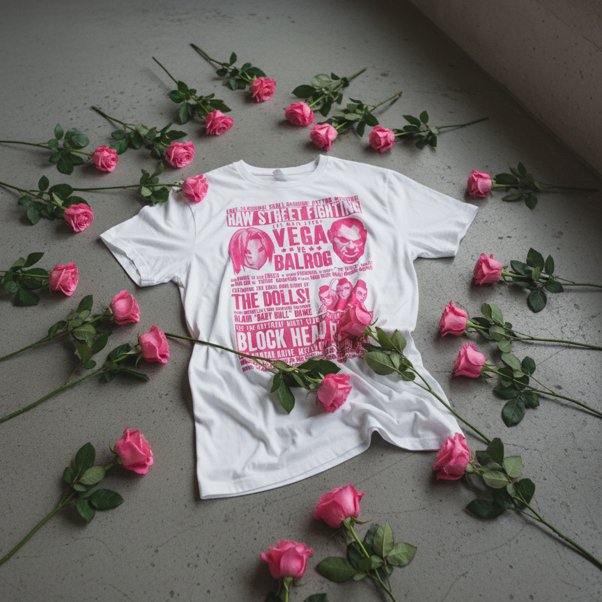 Fight Night - by meatbun - Vega vs. Balrog Poster T-Shirt