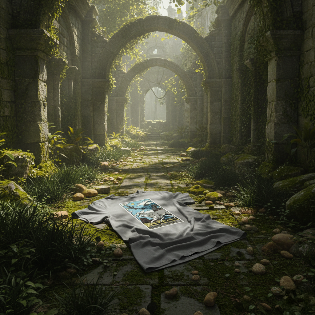 Knight of Swords - by meatbun - Artorias and Sif Tarot Card T-Shirt