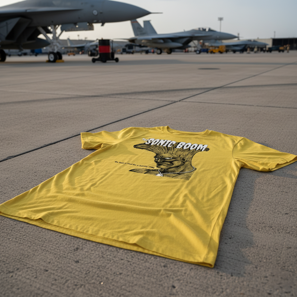 The Sonic Boom - by meatbun - Guile / The Cramps Album Mash-Up - Yellow T-Shirt