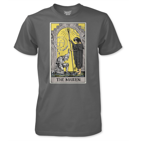 The Maiden - by Meat Bun - Maiden in Black Tarot Card T-Shirt