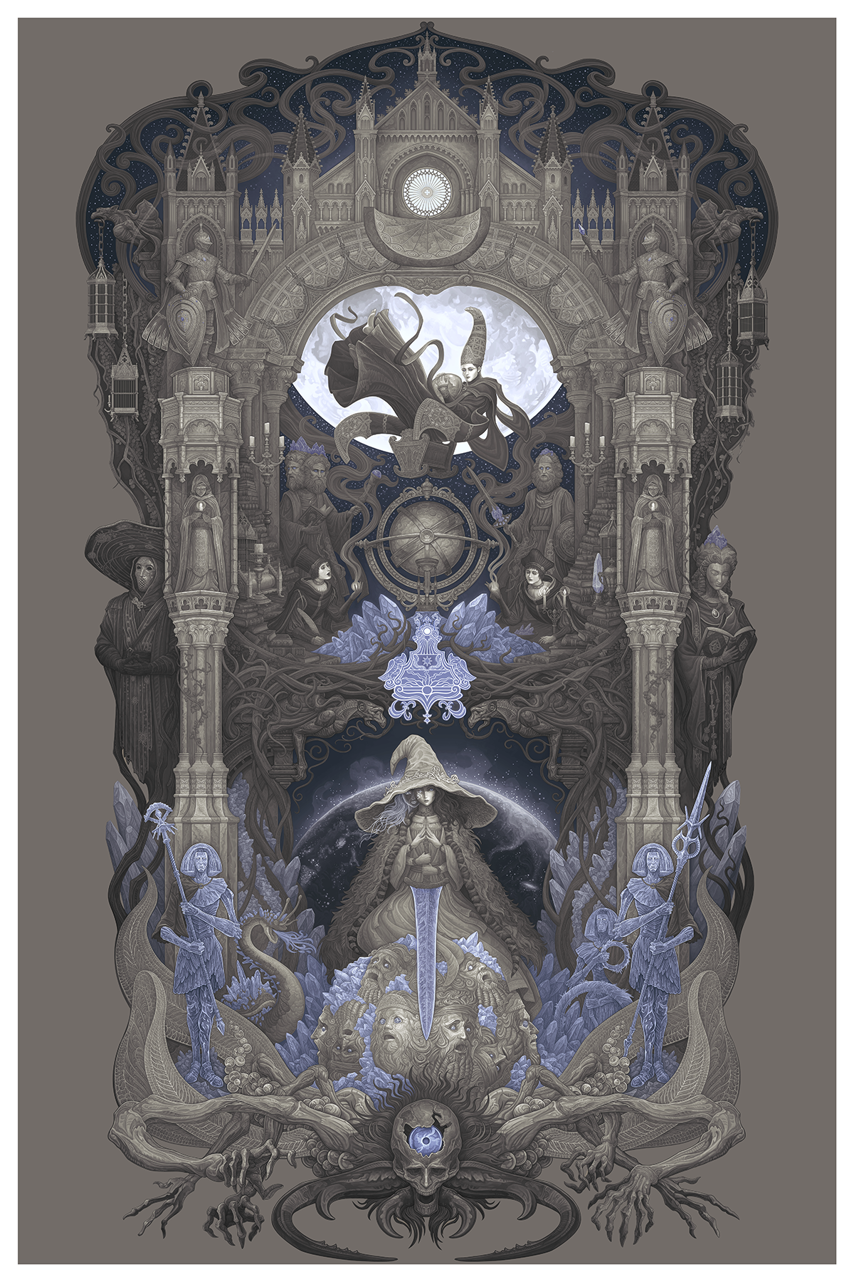 Maidens of Moonlight (Print) - by meatbun - 24x36 inches