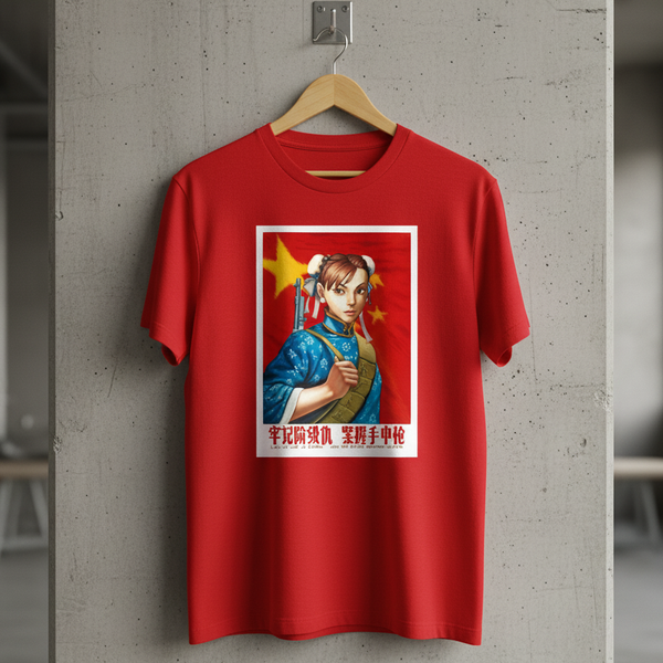 Beautiful Spring - by meatbun - Chun-Li Maoist Propaganda Poster T-Shirt