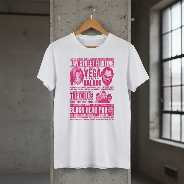 Fight Night - by meatbun - Vega vs. Balrog Poster T-Shirt