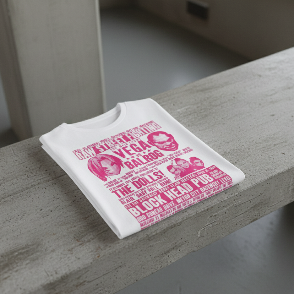 Fight Night - by meatbun - Vega vs. Balrog Poster T-Shirt