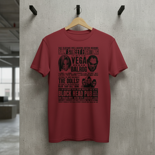 Fight Night - by meatbun - Vega vs. Balrog Street Fighter Inspired T-Shirt