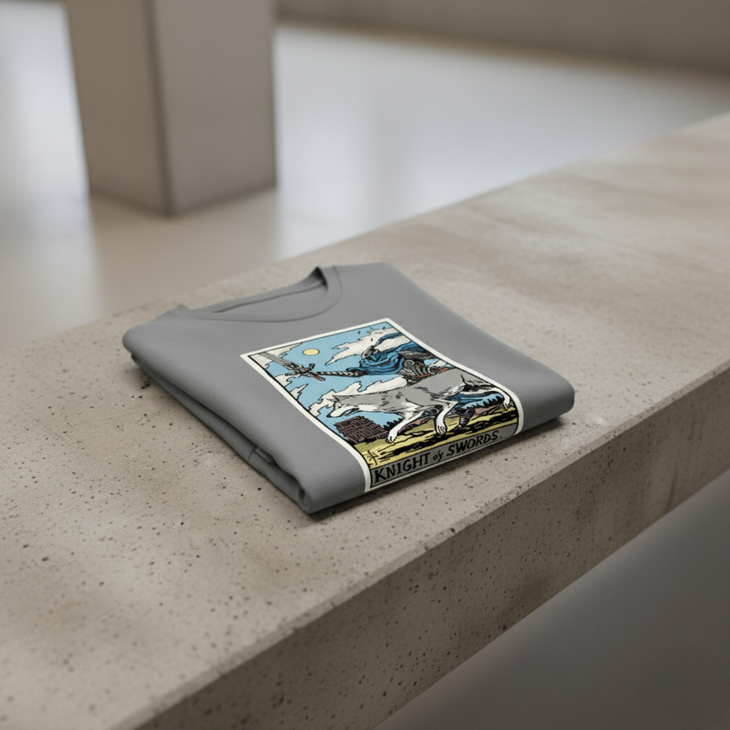 Knight of Swords - by meatbun - Artorias and Sif Tarot Card T-Shirt