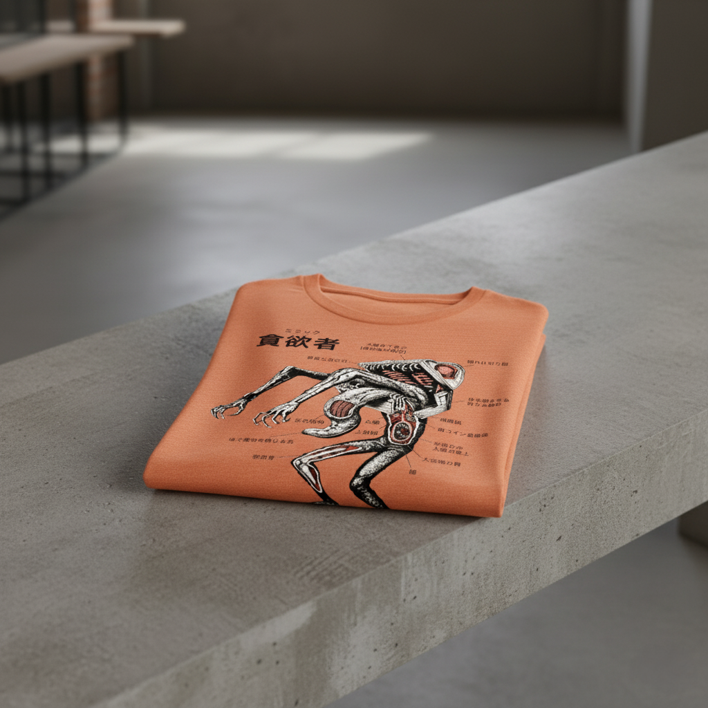 The Mimic - by meatbun - Mimic Anatomy - Heathered Orange T-Shirt