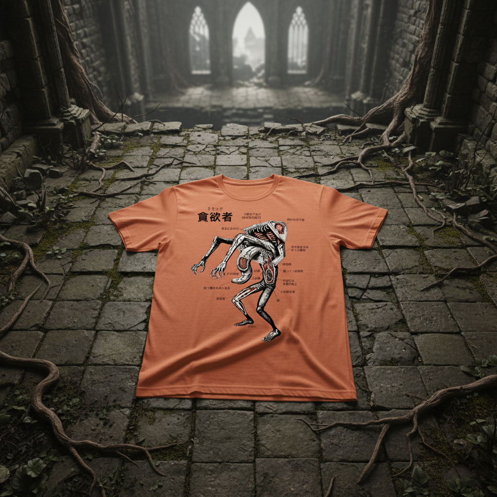 The Mimic - by meatbun - Mimic Anatomy - Heathered Orange T-Shirt
