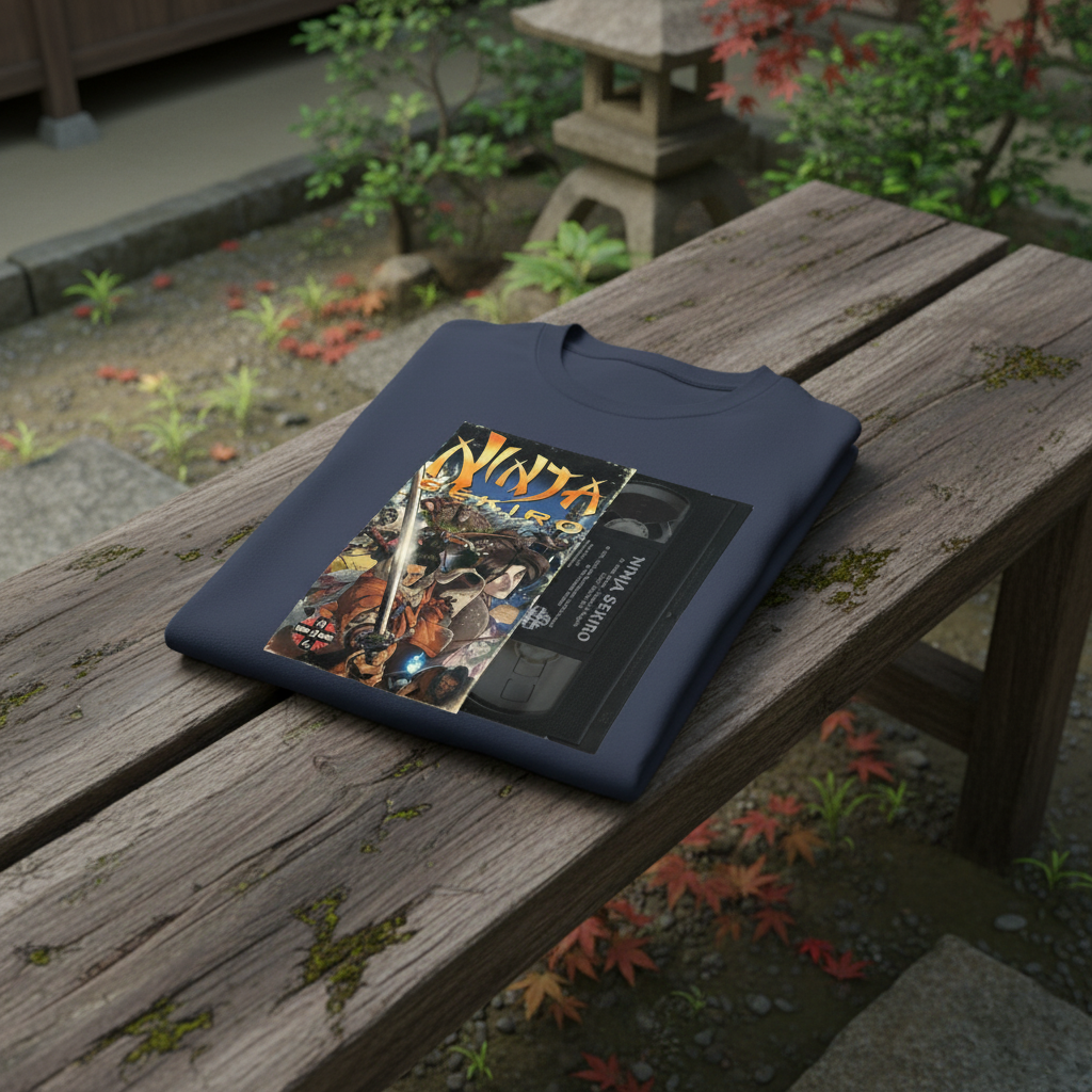 Ninja Sekiro VHS - by meatbun - Heather Midnight Navy T-Shirt