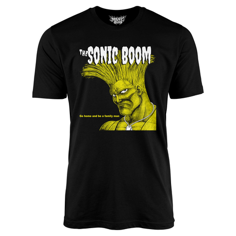 The Sonic Boom - by Meat Bun - Guile / The Cramps Album Mash-Up - Black T-Shirt