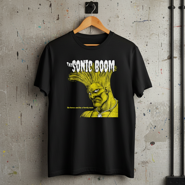 The Sonic Boom - by meatbun - Guile / The Cramps Album Mash-Up - Black T-Shirt