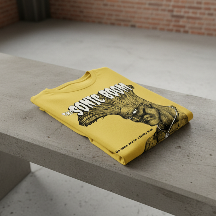The Sonic Boom - by meatbun - Guile / The Cramps Album Mash-Up - Yellow T-Shirt