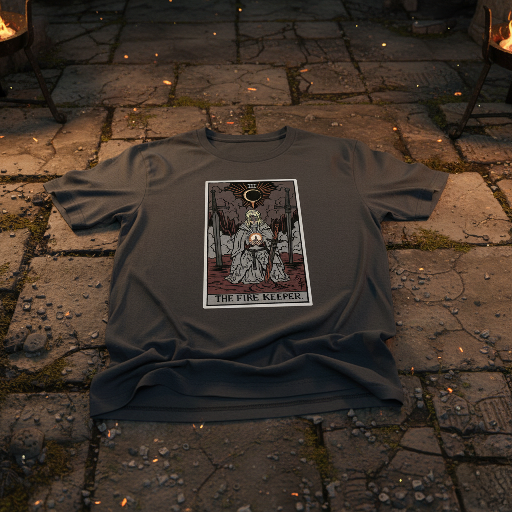 The Fire Keeper - by meatbun - Tarot Card T-Shirt
