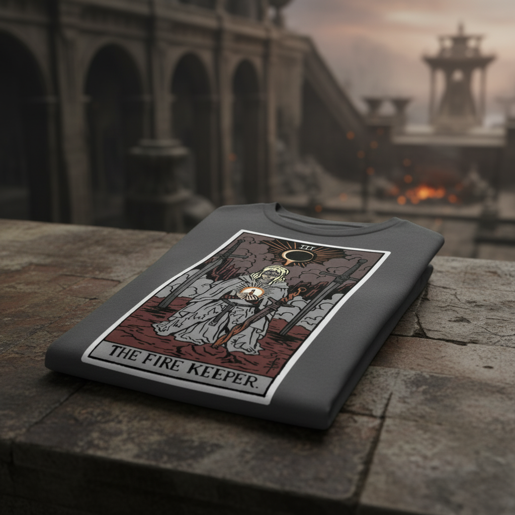 The Fire Keeper - by meatbun - Tarot Card T-Shirt