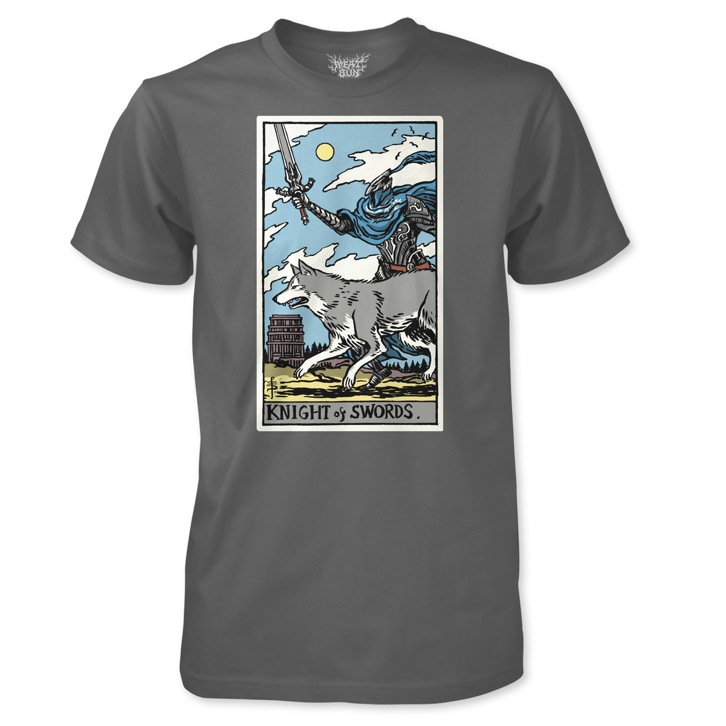 Knight of Swords - by meatbun - Artorias and Sif Tarot Card T-Shirt