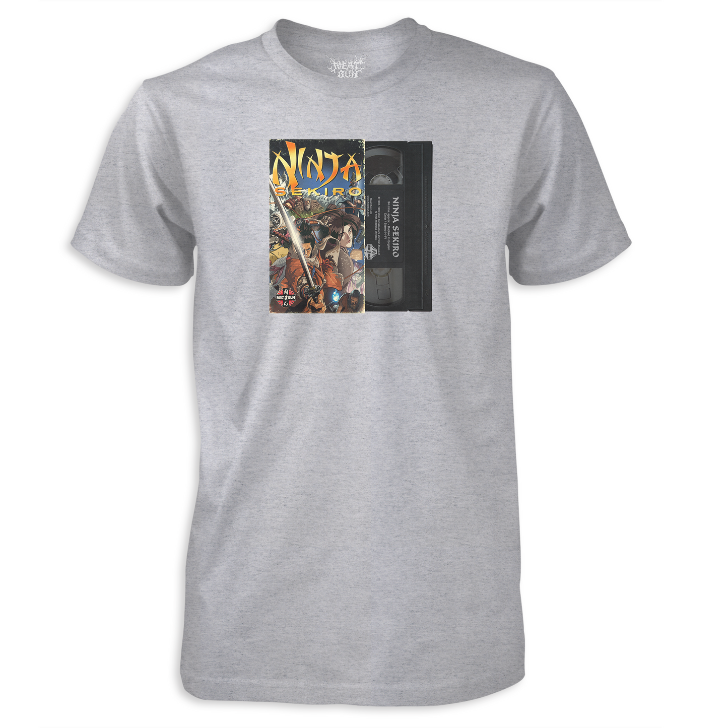 Ninja Sekiro VHS - by meatbun - Heather Grey T-Shirt